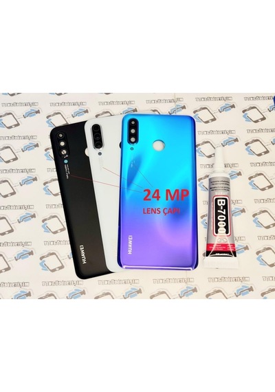 Tkgz - P30 Lite Arka Pil Batarya Kapağı ( Kamera Lensli 24 Mp ) (275893747) Beyaz