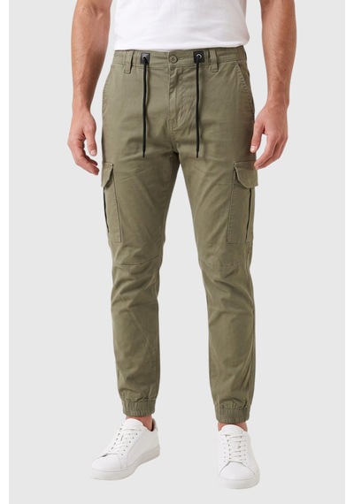 Rizzup Erkek Slim Fit Likralı Açık Yeşil Kargo Jogger Pantolon İpli Bel Lastikli Paça 1601569