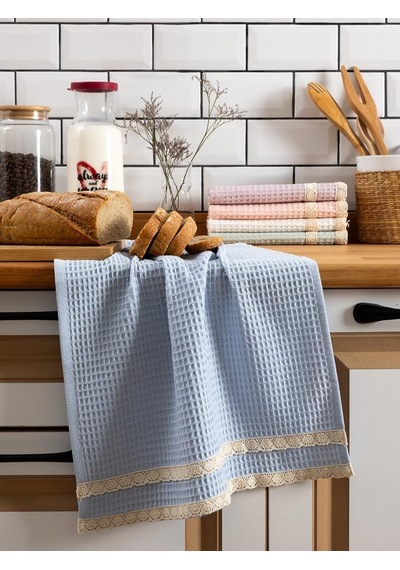 Mutfak Havlusu 40x60 Cm 5 Li Set Torshon Güpürlü Kopenaki Antrasit - Krem