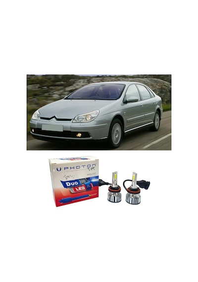 Citroen C5 Uzun + Kısa Far Ampulü H4 Duo Yeni Seri Beyaz 2000-2008