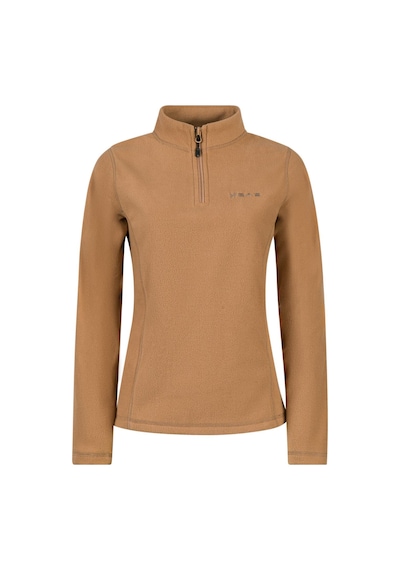 2as Camila Kadın Yarım Fermuarlı İnce Polar Sweatshirt Camel Camel
