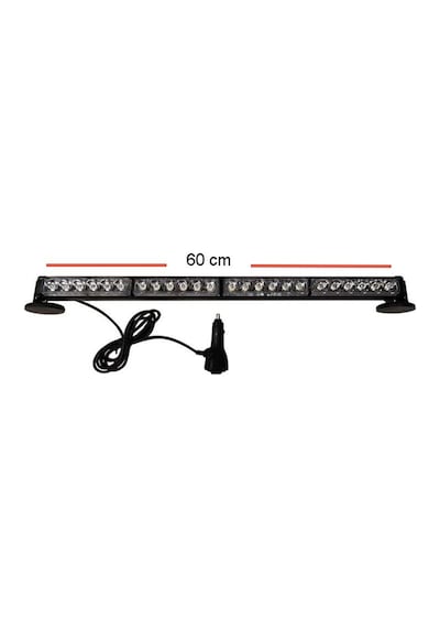 4'Lü Tepe Çakar Lamba Mıknatıslı 12-24V Kırmızı-Mavi 59 CM / Lapa