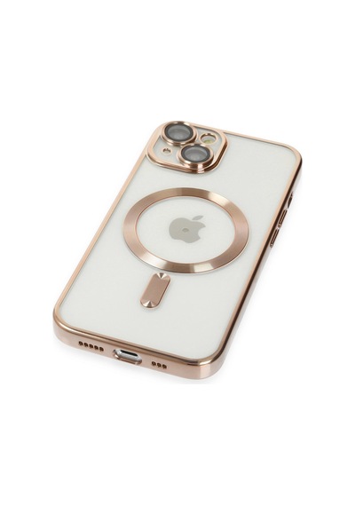 Newface - 771 - Apple iPhone Uyumlu 15 Kılıf Kross Magneticsafe Kapak - Csmo-tex - - Gold