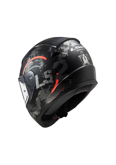 Ls2 Rapıd 2 Cırcle Mat Siyah-kırmızı Kask Mat Sıyah-kırmızı