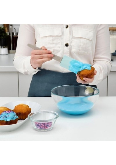 Ikea Bakglad Silikon Hamur Spatulası 26 Cm Gri Açık Lacivert Gri - Mavi