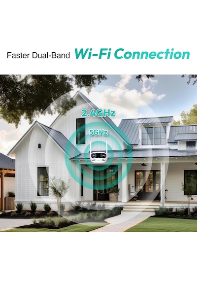 Botslab 4mp Çift Lens Wifi Dış Mekan Kamera, 170 Geniş Açı, Aı Takip, Renkli Gece Görüş, Ip66 Kamera Sistemi