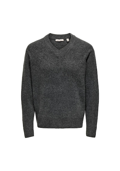 Only & Sons Onsmove Rlx Brushed V-neck Knıt Erkek Siyah Kazak - 22035138 Siyah