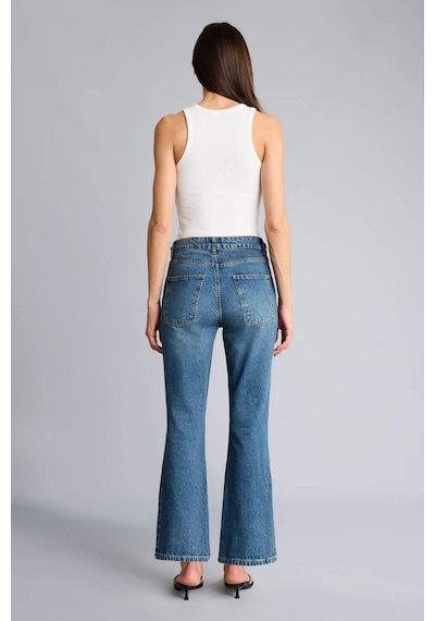 Defacto Crop Flare Fıt Normal Bel Bilek Boy Jean Pantolon H3050ax26smnm28 Mavi-nm28