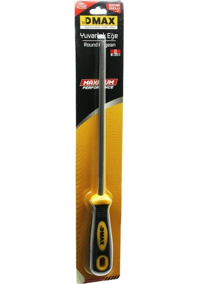 8 İnç Yuvarlak Metal Eğe Törpü Plastik Saplı Go-53-vice 03362