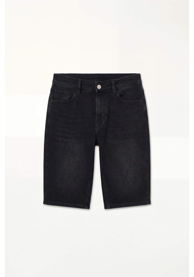 Defacto Regular Fıt Kemerli Bel Jean Bermuda Şort G8662ax26smnm40 Siyah-nm40