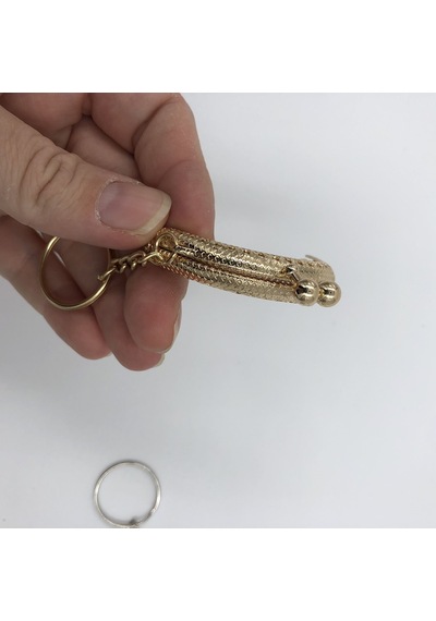 Anahtarlıklı Dikilebilir Çanta Klipsi/çanta Bursu 6 Cm Altın Renk