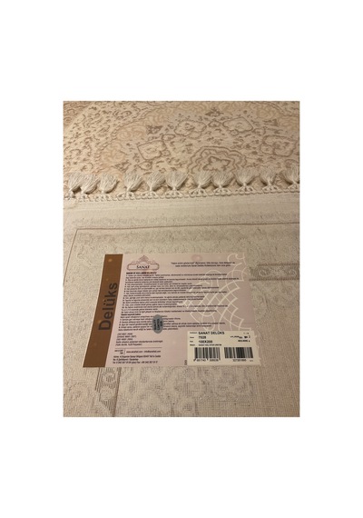 Delüks 7028 100x200 Vizon Halı Krem