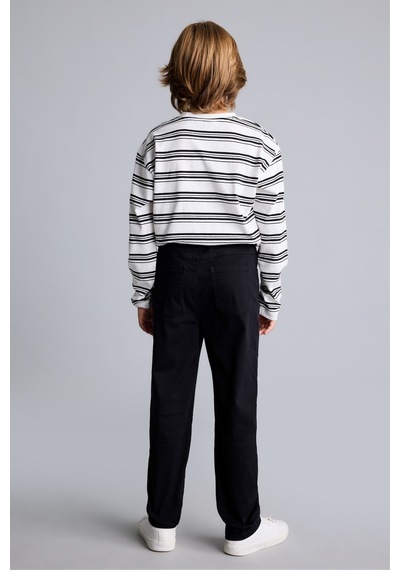 Defacto Düz Paça Gabardin Pantolonu Erkek Çocuk U3254a626aubk81 Siyah-bk81