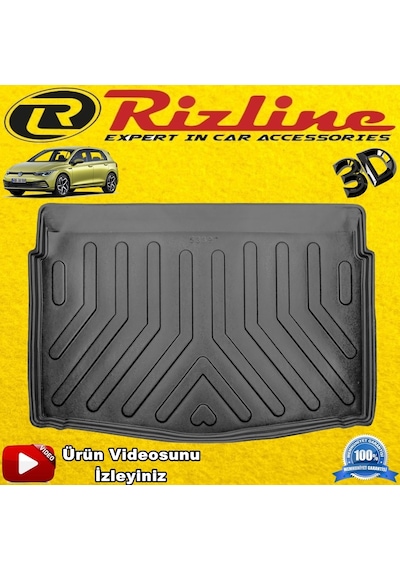 Vw Golf 8 Alt Bagaj Havuzu 3D Siyah 2020 Sonrası Rizline N11.4483