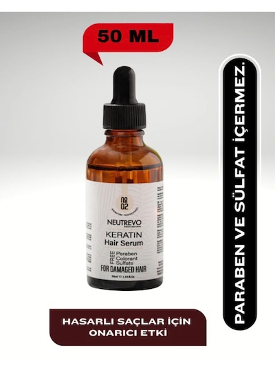 Neutrevo Professional No:2 Keratin Serisi Onarıcı Ve Güçlendirici Saç Bakım Serumu 50 Ml