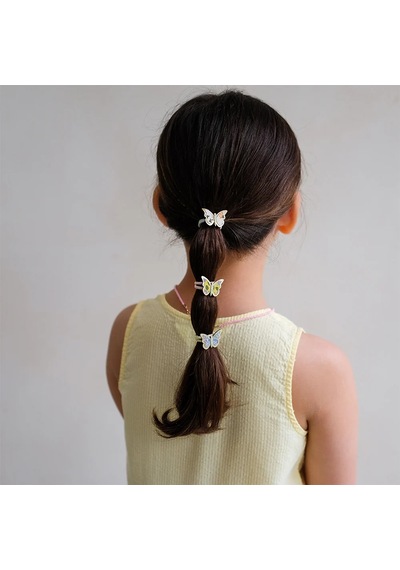 Mimi & Lula Floral Butterfly Mini 6'lı Lastik Toka Çok Renkli