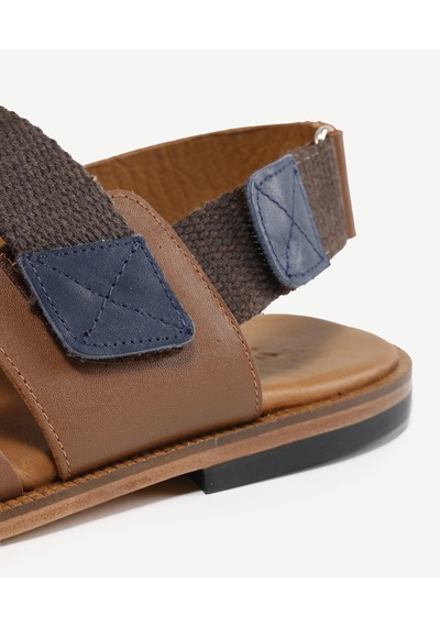 Yargıcı Çapraz Deri Sandalet 24yeay4481x 057 Kahverengi