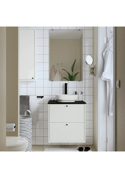 Ikea Vındelälven Lavabo, Beyaz, 39x31 Cm