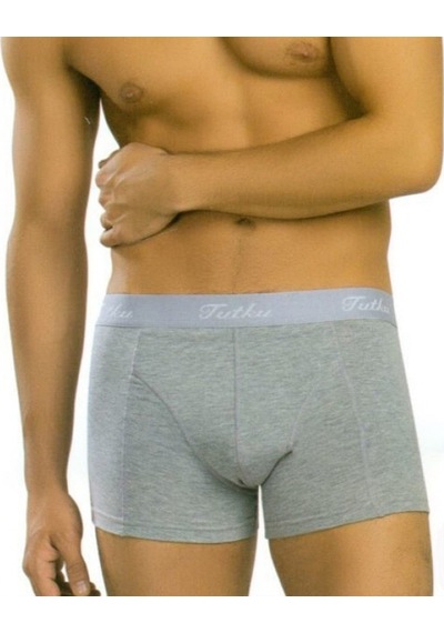 Tutku Erkek Likralı Elastan Boxer 3’Lü Paket Gri