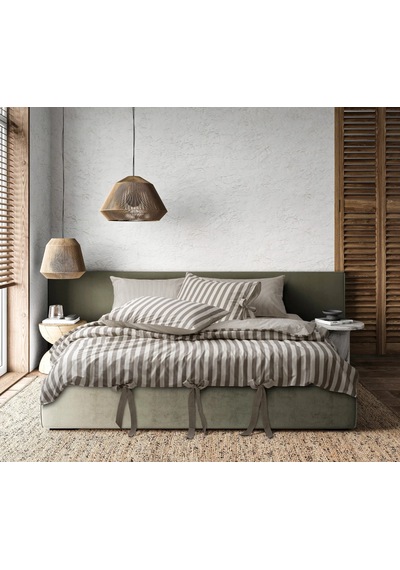 Majoli My Sleep %100 Pamuk Çift Kişilik Nevresim Takımı Stone