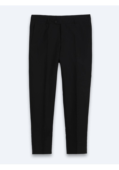 Kip Siyah Çizgili Regular Fit %100 Yün Takım Elbise