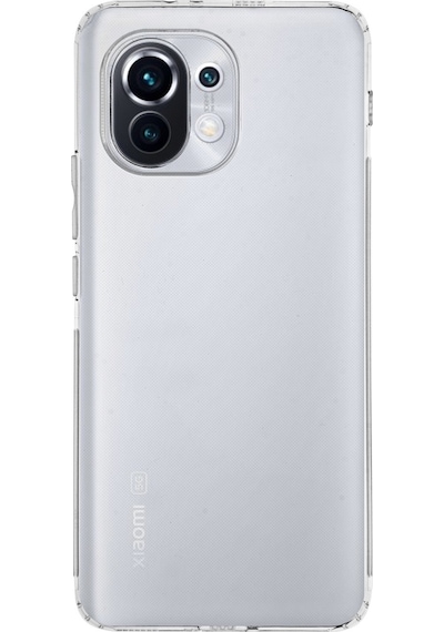Xiaomi  Mi 11 Kamera Korumalı Tıpalı Şeffaf Silikon Kılıf