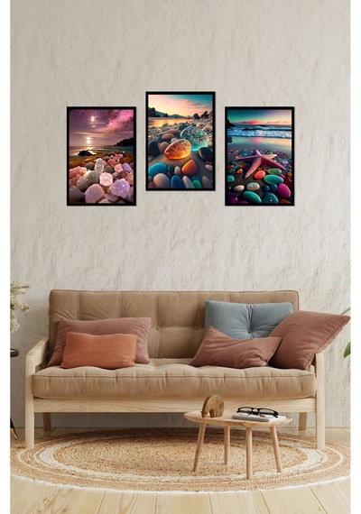 Notpa 3'lü Düşler Sahili Tablo Seti Set 2 21 X 30 8692016028097