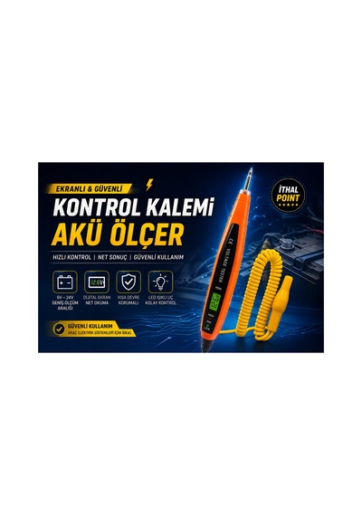 Kontrol Kalemı Aku Olcer Ekranlı Ithal Poınt - 785980182