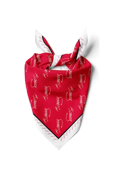 K.atatürk İmza Desen Bandana/fular Kırmızı