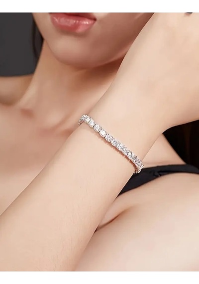 Caş Dekorasyon Silver Renkli Su Yolu Taşlı Bileklik Gümüş