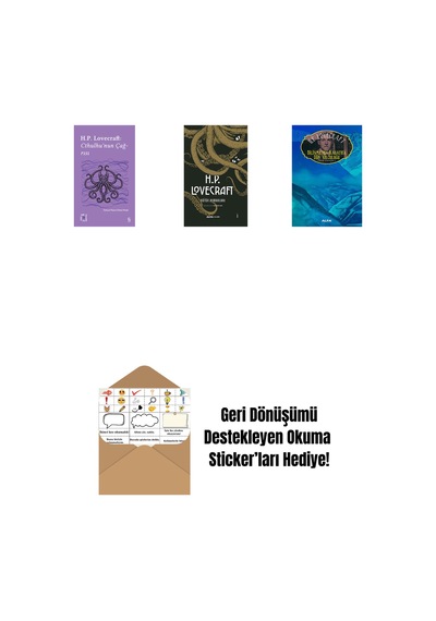 Everest Açıkhava 6 - Cthulhu Nun Çağrısı + H.p. Lovecraft - Bütün Romanları Ciltli + Bilinmeyen Kadath'a Düş Yolculuğu + Okuma Sticker'ları