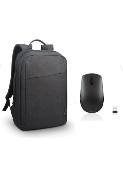 Lenovo 400 Kablosuz Mouse Gy50r91293 + Gx40q17225 15.6" Toploader B210 Notebook Sırt Çantası Siyah siyah