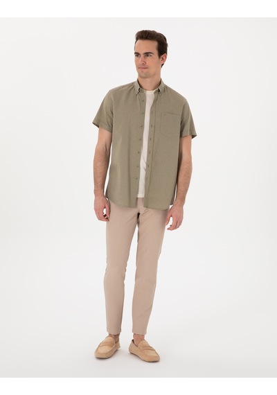 Pierre Cardin Erkek Haki Gömlek Kısa Kollu 50303287-vr027 Haki