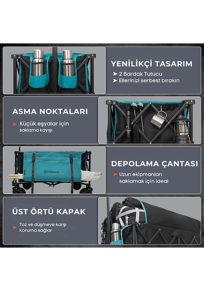 Fundango Folding Wagon Deluxe Xl Premium Katlanır Vagon Araba