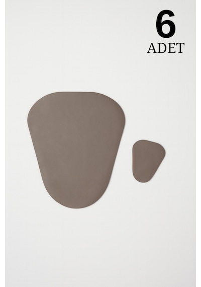 Deri Amerikan Servis Ve Supla Takımı Kahverengi 12 Parça 37 X 44 Cm Kahverengi