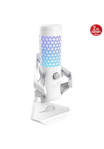 Asus Rog Carnyx Aura Rgb Condenser Profesyonel Yayıncı Ve Oyuncu Mikrofonu Beyaz