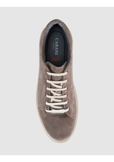 Cabani Erkek Vizon Hakiki Süet Deri Sneaker Ayakkabı