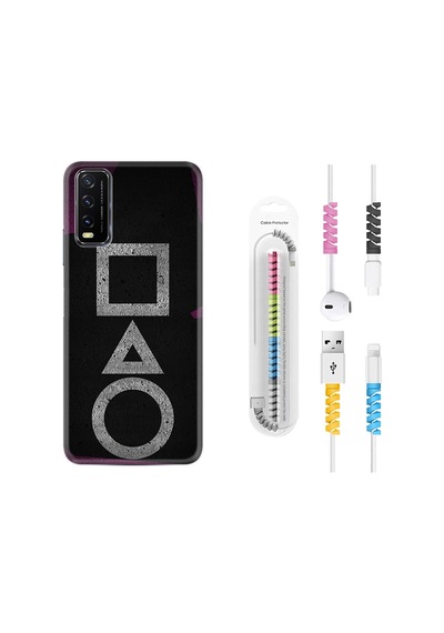 Vivo Y20S Kılıf Kablo Koruyuculu Game Begin 1799