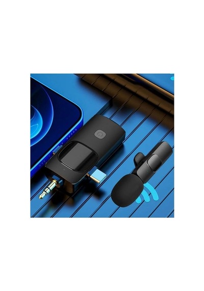 Daytona K9-c1 Wireless 3ın1 Kablosuz Type-c - Lightning 3,5mm Jak - Tekli Kablosuz Yaka Mikrofonu
