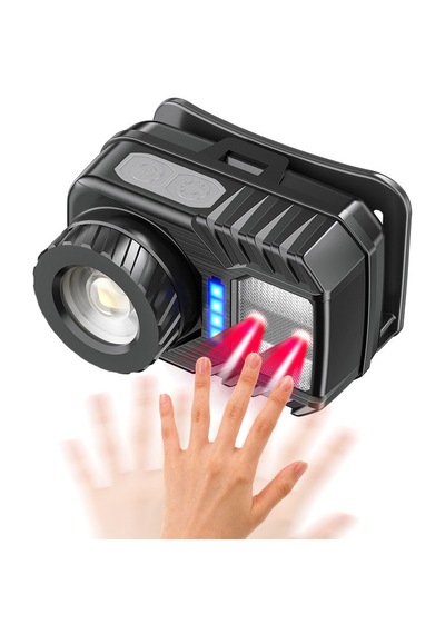 Peakstar Ps-571 Sensör Xpg Cob Led Usb Şarj Edilebilir Lityum Pilli Zoomlu Kafa Lambası Çok Renkli 34968169