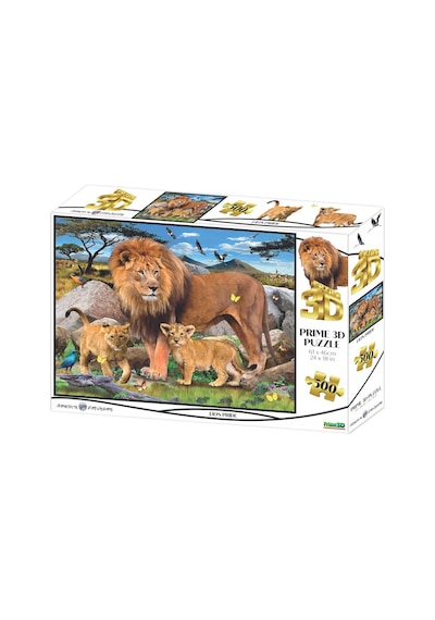 Prime 3d - Aslan Ailesi 500 Parça Yetişkin Puzzle 10161