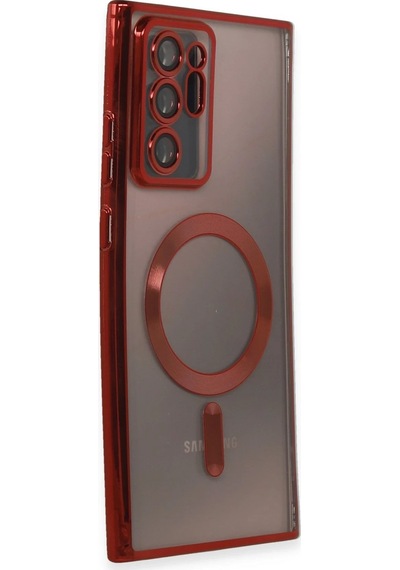Mey İthalat Samsung Uyumlu Galaxy Note 20 Ultra Kılıf Kross Magneticsafe Kapak - Kırmızı