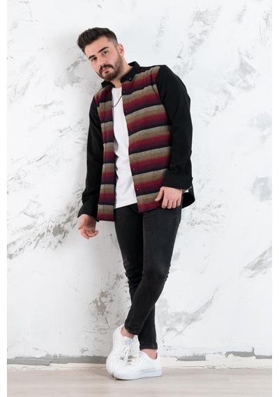 Advante Slimfit Parça Desenli Erkek Oduncu Gömlek (509439640)