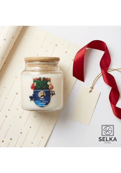 Selka Home 2'li New Year S Küçük Boy Special Kokulu Mum Yılbaşı Özel Koleksiyonu Şeffaf