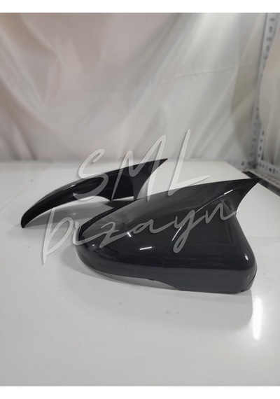 Volkswagen Golf 6 Batman-Yarasa Ayna Kapağı Plastik Parlak Siyah