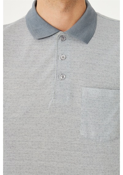 Antrasit Polo Yaka T-shirt Füme