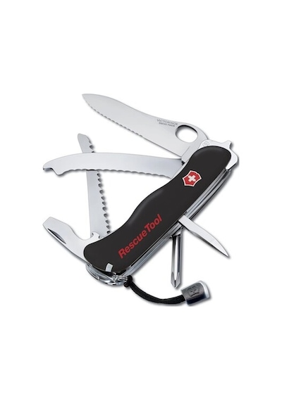 Victorinox 0.8623.Mwn.3 Rescuetool Siyah Hayat Kurtarma Kamp Çakısı Siyah