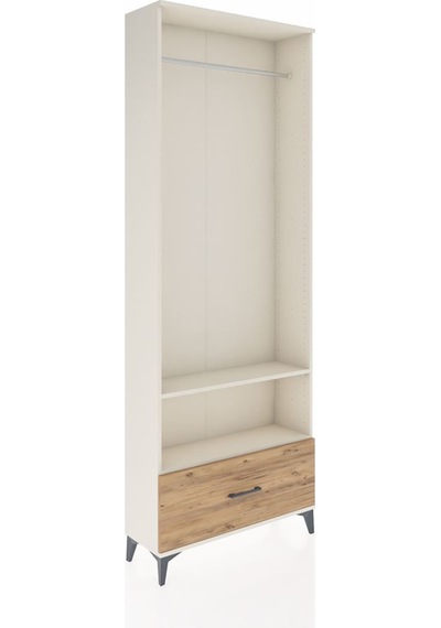 Arges Dolap Tek Raflı Tek Çekmeceli Tek Askılı 88x30x243 Aytaşı-çam Aytası
