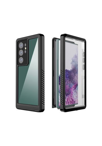 Samsung Galaxy Uyumlu S23 Ultra Kılıf 360 Su Geçirmez 1-1 Silikon Kapak