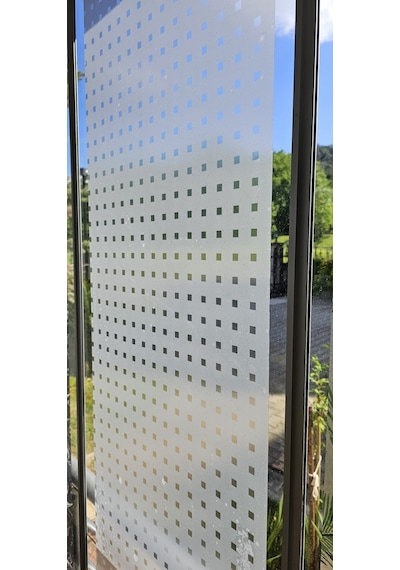 Technosmart 45x150cm Şeffaf Kare Desenli Buzlu Cam Kaplama Filmi Mutfak Ofis Pencere Banyo